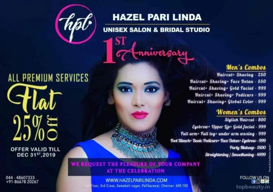 Hazel Pari Linda (HPL) Unisex Salon & Bridal Studio, Chennai - Photo 6