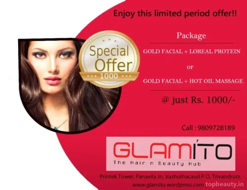 Glamito Hair & Beauty Hub, Thiruvananthapuram - Photo 2